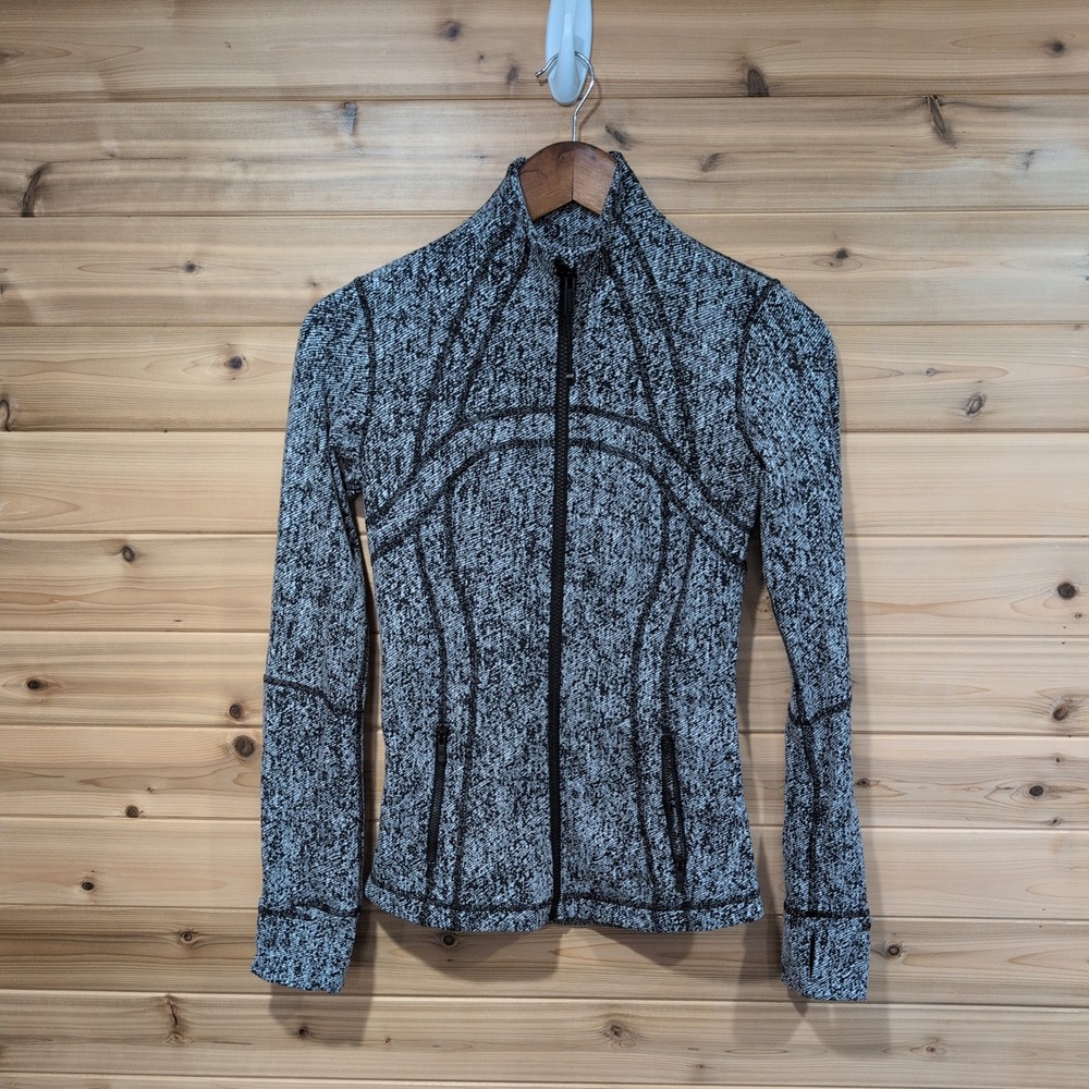 Lululemon Define Jacket Luon Irregular Denim Twill Black Activewear Size 4